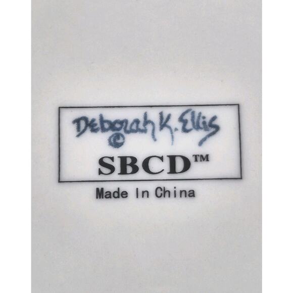 SBCD Deborah K Ellis Porcelain Canape Plates Wine Grapes 6" Set of 4 - Picture 8 of 11